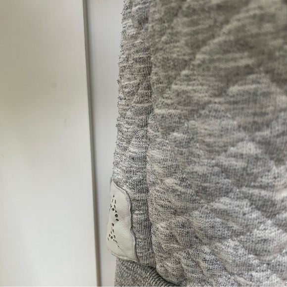 Scotch & Soda Men's Quilted Bomber Sweat Jacket Home Alone Large Gray Melange - Picture 7 of 10